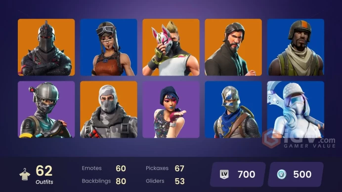 FA - [PC/PSN/XBOX] 62 skins | Renegade Raider | Aerial Assault Trooper | Black Knight | Sparkle Specialist | The Reaper | Blue Squire | Havoc