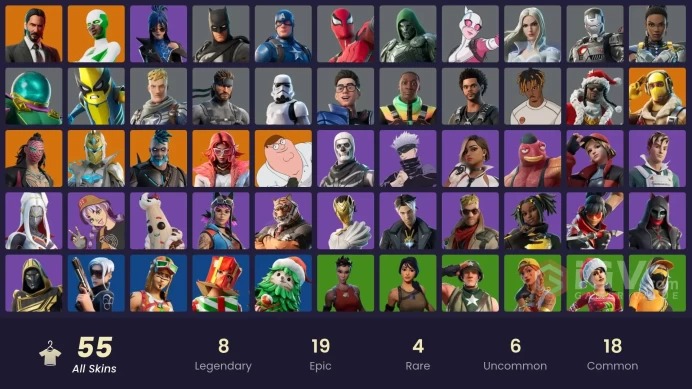  [PC/XBOX] | 55 skins | John Wick | Omegarok | Kado Thorne | Peter Griffin | Valeria | Raptor | Backlash | Spectra Knight | Khaby Lame | #