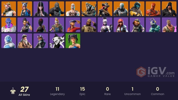 | PC/PSN/XBOX | 27 SKINS | Zenith | A.I.M. | Drift | Ragnarok | Hybrid | Enforcer | Blackheart | Lynx | Kymera | Dire | 300 VBUCKS | FcTBq |