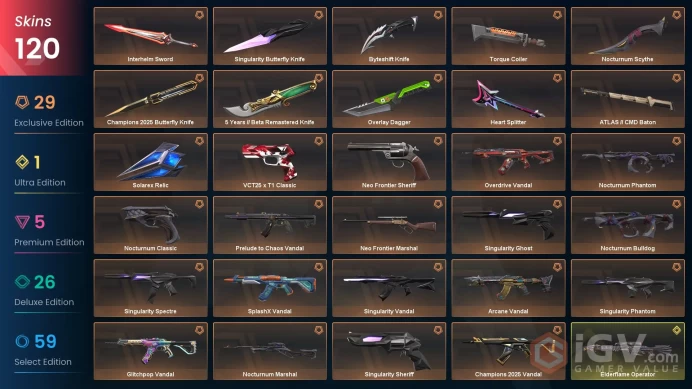 EU-TR - PLATIN 2 - 120 Skins - CHAMPIONS 2025 KNIFE,VANDAL - 12 KNIFE- 15 VANDAL - 10 PHANTOM - 9 SHERIFF - FULL ACCES -LIFETIME WARRANTY -CHEAP