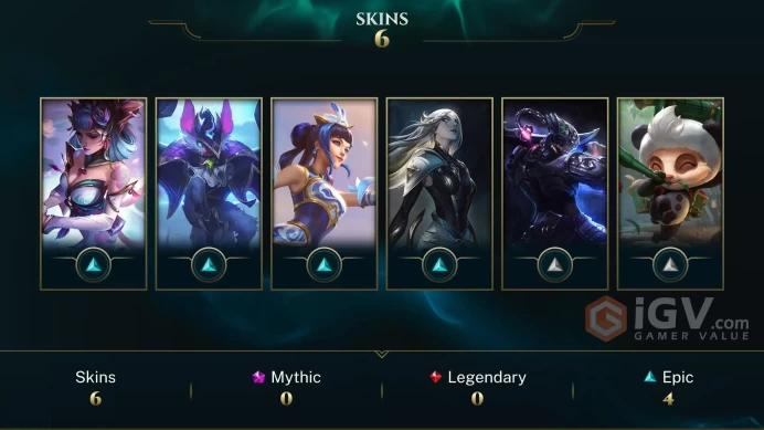 | LAS | 6 SKINS | GOLD 4 | 73 CHAMPIONS | 48 LEVEL | INSTANT DELIVERY | FULL ACCESS | FaZTW |