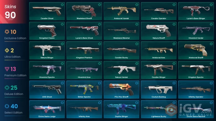 NA - Valorant Account - 130 Skins - Elderflame Oni Ion Recon - Level 53 - Unranked - 14 Knives - VY001