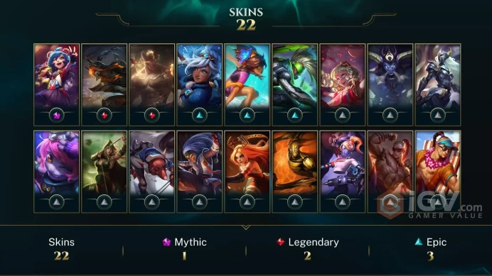 | LAS | 21 SKINS | GOLD 2 | 54 CHAMPIONS | 65 LEVEL | INSTANT DELIVERY | FULL ACCESS | FcoW7 |
