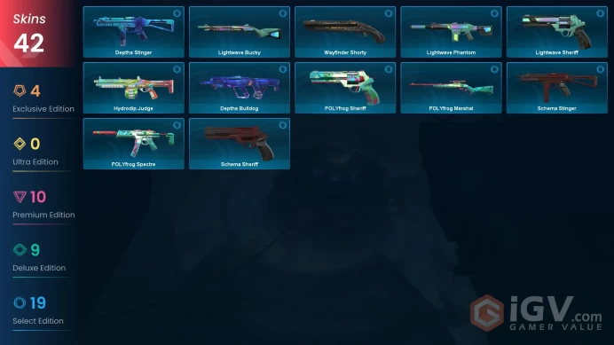 NA - Valorant Account - 65 Skins - Reaver Prime BlastX Glitchpop - Level 40 - Unranked - 4 Knives - VY010