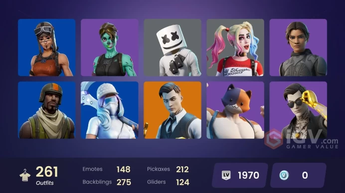 [PC/PSN/XBOX] 261 skins | Chun-Li| Laugh It Up | Candy Axe | Lara Croft | Renegade Raider | Aerial Assault Trooper | Harley Quinn 