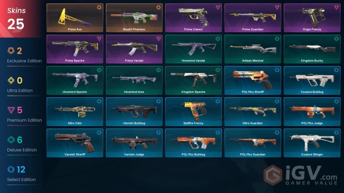 NA - Valorant Account - 40 Skins - Prime Bundle BlastX - Level 41 - Unranked - 2 Knives - VY016