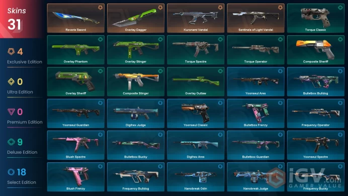 NA - Valorant Account - 35 Skins - Kuronami Sentinels Vandal - Level 50 - Unranked - 2 Knives - VY017