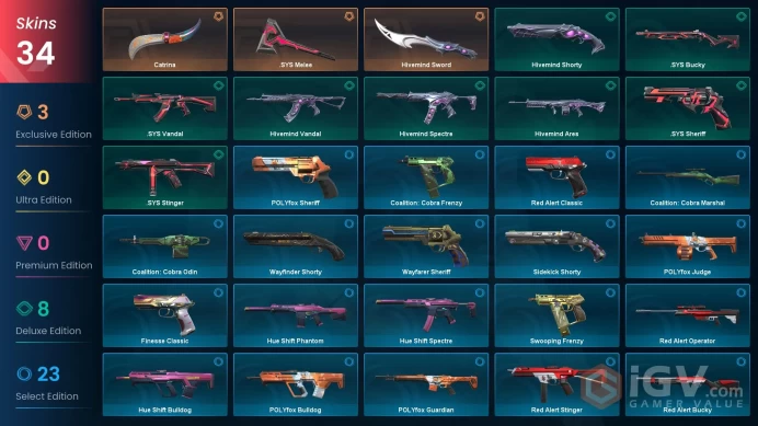 3 Knifes | ~ 2,550 VP Inventory value | Ranked Ready