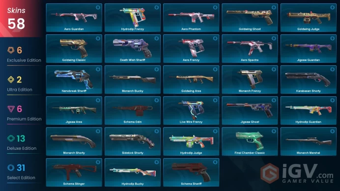 [ EU ] 4 Knifes | 58 skins | ~ 24,300 VP Inventory value