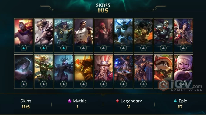EUW / SILVER 3 - 172 Champ - 105 Perfect Skins(1 Ultimate, 1 Mythic) -264K BE - FULL ACCES - LIFETIME WARRANTY - CHEAP