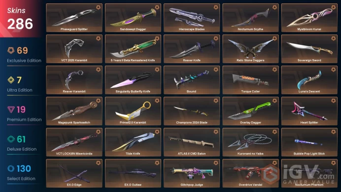 NA/USA 243430 VP Spent Champions 2024 Bundle VCT 2025 Karambit VCT LOCK//IN Misericordia Mystbloom Bundle Phaseguard Splitter Phaseguard Vandal