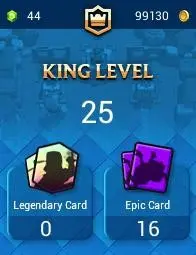 (Android/iOS) KT 8 - lvl 25 - Cards60/120 - Max Card 0 _lvl 11 card 1 /Emote 10 / skin tower  2