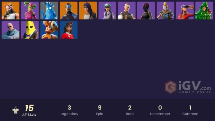 | PC/PSN/XBOX | 15 SKINS | Gear Specialist Maya | Drift | Carbide | Polar Peely | Agent Peely | Brutus | Redline | Zoey | 250 VBUCKS | FbHvy |