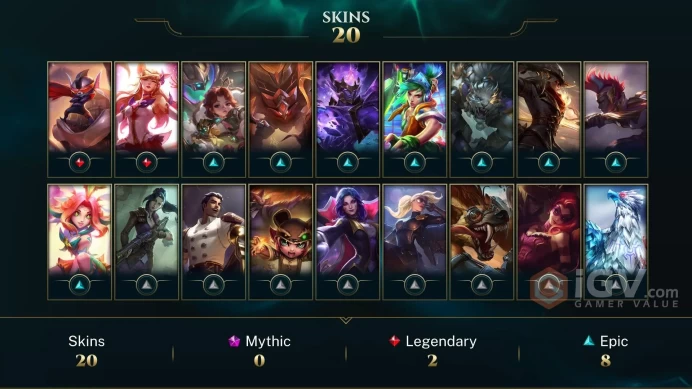 [EUW] - Silver II / 20 Skins / Changeable Mail | Instant Delivery | Lifetime Warranty | 100% Handmade & Secure | 24/7 Support