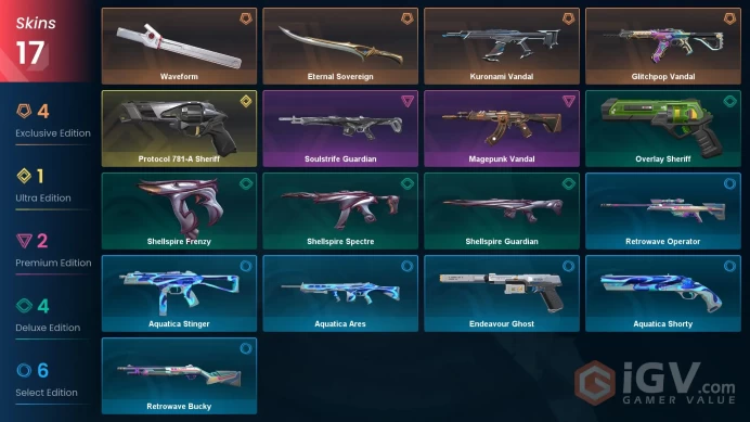 NA - Valorant Account - Kuronami Vandal + Glitchpop + Magepunk - 33 Skins - 4 Knives - Unranked - VY026
