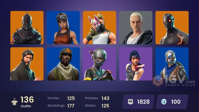 PC/PSN/Xbox/Nintendo 136 skins | OG STW | Black Knight | Sparkle Specialist | The Reaper | Spike | Dante | Mako | Renegade Raider | Aerial Assau