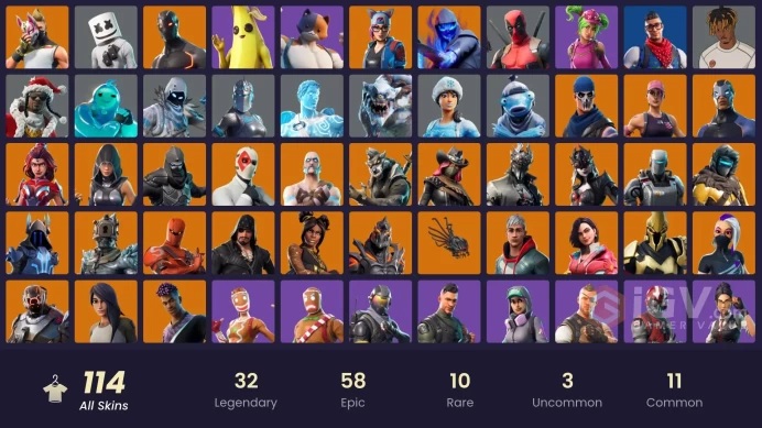 [PC/PSN/XBO] 114 skins | OG STW | Rogue Agent | Prodigy | Cloud Striker | Trilogy | Merry Mint Axe | Ragnarok | The Ice King | A.I.M. | 1100 VB
