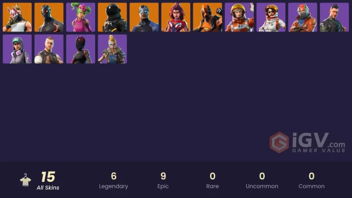 [PC/PSN/XBOX] 15 skins | Carbide | Valor | Vertex | Dark Voyager | Drift | Omega | Mission Specialist | Huntress | Redline | Zoey | Moonwalker