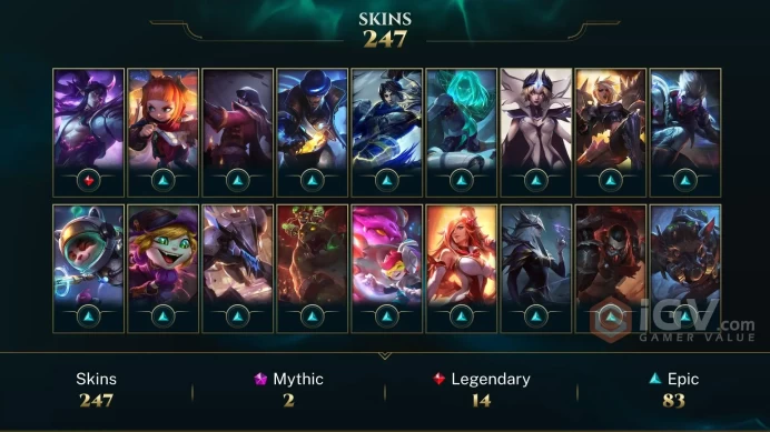 NA 242 Skins 172 Champs | High Noon Ashe | Traditional Lee Sin | SKT T1 Lee Sin | Blood Moon Pyke | Knockout Lee Sin | L7206