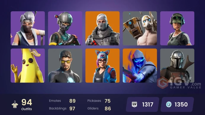 [PC/PSN/XBOX] 95 skins | Elite Agent | Sub Commander | Havoc | Rogue Agent | Trailblazer | The Squad Lebron | Y346