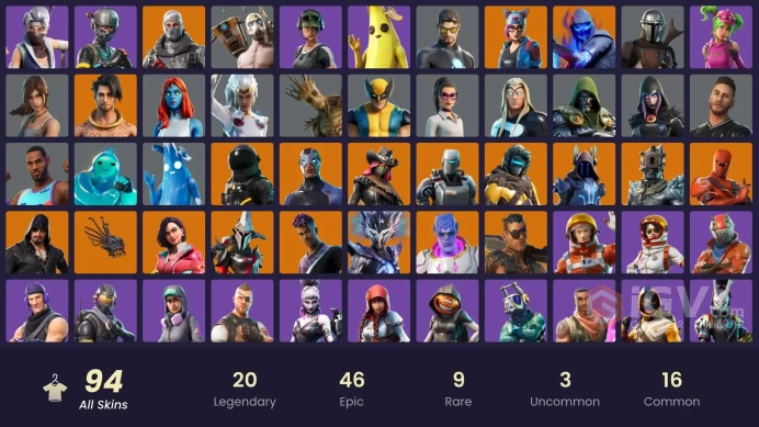 [PC/PSN/XBOX] 95 skins | Elite Agent | Sub Commander | Havoc | Rogue Agent | Trailblazer | The Squad Lebron | Y346