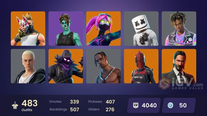 [PC/NIN] 483 skins | OG STW | Travis Scott | Astro Jack | Aloy | Catwoman | ISO | Gold Meowscles | Gold TNTina | WORLD CUP |