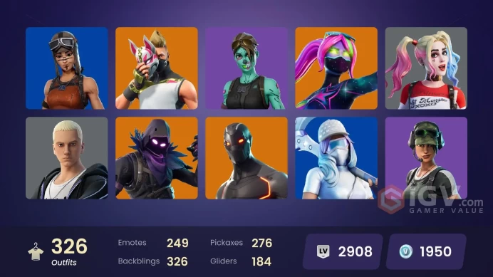 [PC/PSN] 327 skins | Renegade Raider | Leviathan Axe | Merry Mint Axe | Gold Midas | Omega (stage 5) | Y352