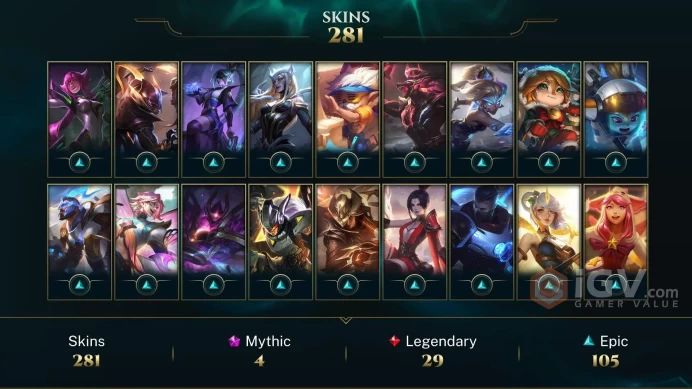 EUW -(S16) SILVER 4 - 172 Champ - 281 Good Skins(5 Ultimate, 4 Mythic, 29 Legendary, 105 Epic) - 6.8K BE - FULL ACCES -SAFETY - CHEAP