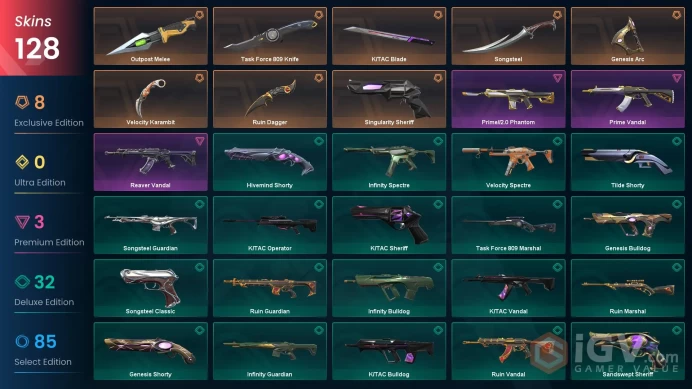 LATAM ╳︎ 128 SKINS ╳︎ 7 KNIFE ╳︎ VELOCITY KARAMBIT ╳︎ REAVER VANDAL ╳︎ RUIN DAGGER ╳︎ PRIME VANDAL ╳︎ PRIME//2.0 PHANTOM