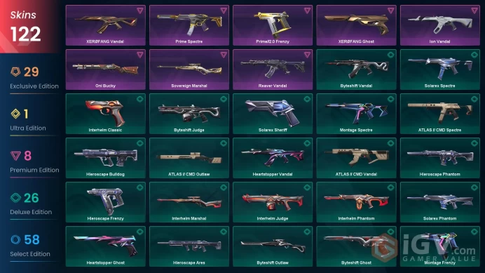 EU  ╳︎ 121 SKINS  ╳︎ 9 KNIFE  ╳︎ ORA by OneTap  ╳︎ Champions 2025  ╳︎ Mystbloom  ╳︎ Araxys  ╳︎ Solarex  ╳︎ Reaver Kerambit  ╳︎ RGX 11z Pro