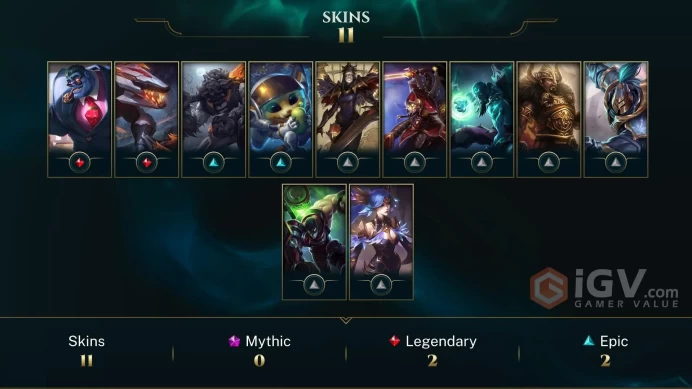 [EUW] - Gold III / 11 Skins / Changeable Mail | Instant Delivery | Lifetime Warranty | 100% Handmade & Secure | 24/7 Support