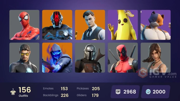 [PC/PSN/XBOX/Nintendo] 156 Skins FA | Midas | Ruin | Omegarok | Mandalorian | Blackheart | Menace | Deadpool |
