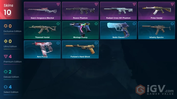 EU | VP 457 | LVL 69 | Radiant Crisis 001 Phantom | Reaver Phantom | Gaia's Vengeance Marshal | Prime Vandal | Titanmail Vandal | Montag | V0641