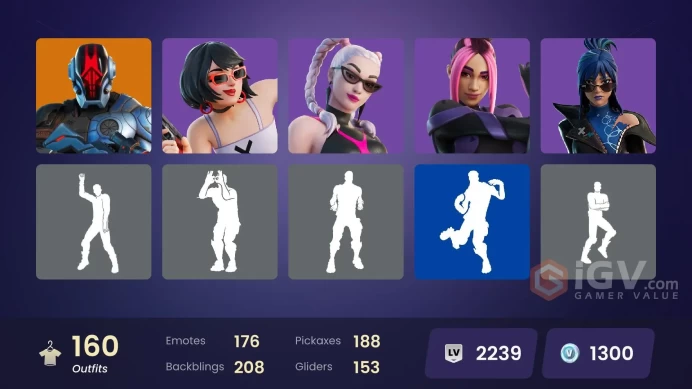 (PC XBOX) 160 skins | Peter Griffin | Fade | Snap | Nezumi | Son Goku | The Imagined | Zeus | Era | The Origin | Kado Thorne | Mizuki | 1300 VB