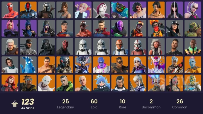 (PC PSN XBOX) 123 skins | Peter Griffin | Snap | Raz | Nezumi | The Cube Queen | The Imagined | Torin | The Origin | Kymera | Menace | Kado Thor
