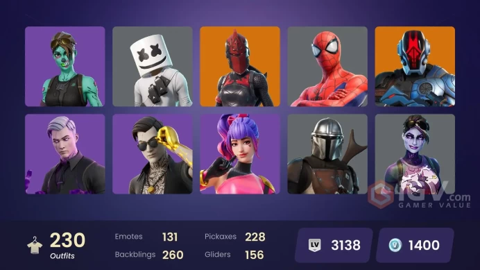 (PC PSN XBOX) 230 skins | LARA CROFT / THE JOKER / RED KNIGHT / GHOST RIDER / Andromeda | Naruto Uzumaki | Victor Elite | Galaxy Scout | Peter G