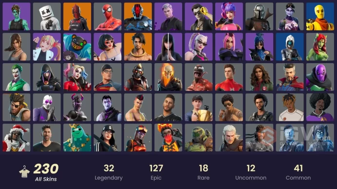 (PC PSN XBOX) 230 skins | LARA CROFT / THE JOKER / RED KNIGHT / GHOST RIDER / Andromeda | Naruto Uzumaki | Victor Elite | Galaxy Scout | Peter G