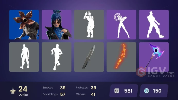 | PC | 24 SKINS | Valeria | Peter Griffin | Carletta | Montague | Vengeance Jones | Solid Snake | Nisha | Oscar | Beerus | 150 VBUCKS | FeCYw |