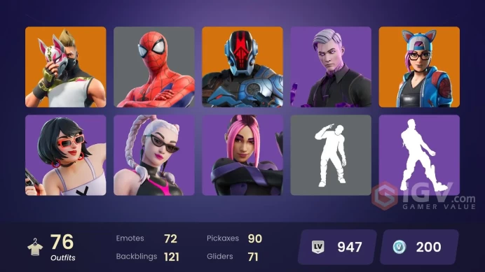 | PC/PSN | 76 SKINS | Ragnarok | Drift | Gear Specialist Maya | Malik | Omegarok | The Origin | Spectra Knight | Snap | 200 VBUCKS | Ff4UX |