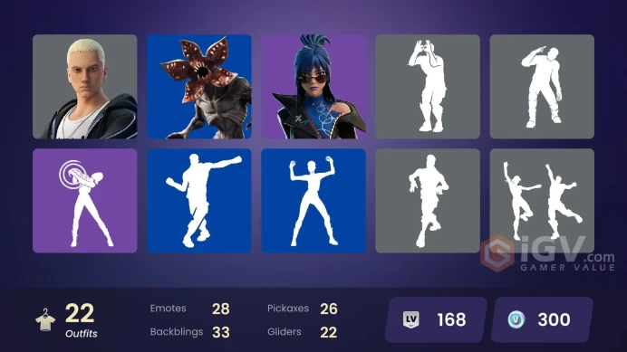 | PC/PSN/XBOX | 22 SKINS | Omegarok | Spectra Knight | Agent Patch | Vengeance Jones | Lil Split | Burnoff | Oscar | Hope | 300 VBUCKS | Felh5 |