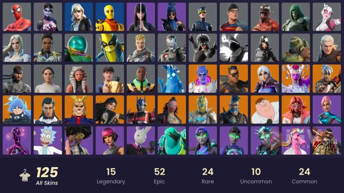 (PC PSN XBOX) 125 skins | Fixer | Vivi Chroma | Sultura | Kado Thorne | Nezumi | Peter Griffin | Ronin | Optimus Prime | Era | Torin | Valeria |