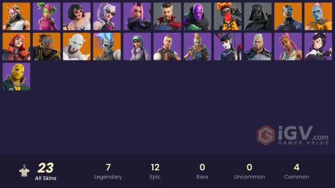 | PC/PSN | 23 SKINS | Renzo the Destroyer | Carbide | Snap | Malik | The Imagined | Drift | The Origin | Gunnar | Erisa | 1450 VBUCKS | FemiC |