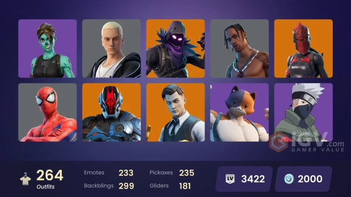 [PC/PSN/XBOX/NIN] FA | Last match 400 day ago | 264 skins | Travis Scott | Astro Jack | Gold Midas | Gold Brutus | Explorer Emilie | 2000 VB 
