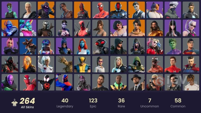 [PC/PSN/XBOX/NIN] FA | Last match 400 day ago | 264 skins | Travis Scott | Astro Jack | Gold Midas | Gold Brutus | Explorer Emilie | 2000 VB 