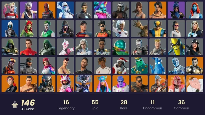 PC/PSN/Xbox/Nintendo 146 skins Leviathan Axe | Vi | Sultura | Lina Scorch | Cloud Striker | Fixer | Subzero Cryptic | Valeria | Spire Assassin |