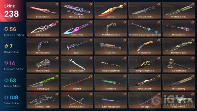 EU/TUR 199065 VP Spent Ignite Fan Champions 2023 Bundle Champions 2024 Bundle Evori Dreamwings Bundle Mystbloom Phantom Divergence Vandal VCT x