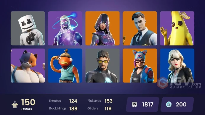 [PC/PSN] 151 skins | Galaxy | Glow | Leviathan Axe | WORLD CUP | Prodigy | Surf Strider | Carbon Commando | Y354