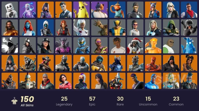 [PC/PSN] 151 skins | Galaxy | Glow | Leviathan Axe | WORLD CUP | Prodigy | Surf Strider | Carbon Commando | Y354