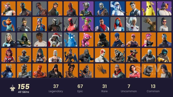 [PC] 155 skins | OG STW | The Reaper | Blue Squire | Royale Knight | Elite Agent | Blue Team Leader | Travis Scott