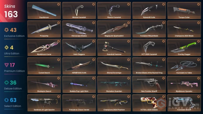 EU/TUR 160880 VP Spent Champions 2024 Bundle VCT 2025 Karambit Prosperity Mystbloom Phantom Helix Phantom Helix Spectre Minima Vandal Prime Spec